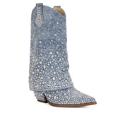 Diva in Denim Jeweled Boot