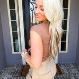 Style Staple Fitted Top - Mocha