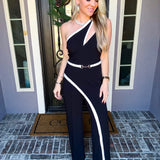 Billionaire Brunch One Shoulder Jumpsuit