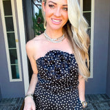 Parisian Polka Dot Flower Top