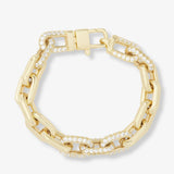 Frankie Pavé Chain Bracelet 7.5" - Gold
