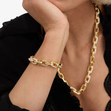 Frankie Pavé Chain Bracelet 7.5" - Gold