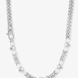 Ride Or Die Cuban Chain Necklace 18" - Silver