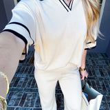 Jet Set Luxe Knit Pants - Almond