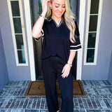 Jet Set Luxe Knit Pants - Black