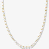 The Queen's Graduated Tennis Necklace 16" - Gold