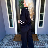 Jet Set Luxe Knit Top - Black