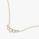 Not Your Basic Multi Stone Pendant Necklace - Gold