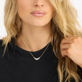 Not Your Basic Multi Stone Pendant Necklace - Gold