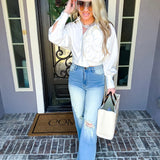 Off Duty Icon Distressed Wide Leg Jean