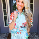 Venice Postcard Button Up