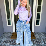 Main Character Skirt Draped Jeans