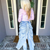 Main Character Skirt Draped Jeans