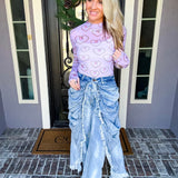 Main Character Skirt Draped Jeans