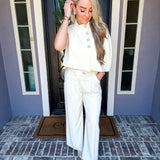 Milan Edit Jeweled Button Trousers