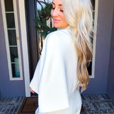 Milan Edit One Shoulder Jeweled Cape Top