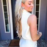 Milan Edit One Shoulder Jeweled Cape Top