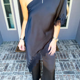 Effortlessly Expensive Off Shoulder Lace Top - Black