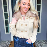 The Vogue Vault Gold Button Up Top