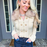 The Vogue Vault Gold Button Up Top