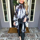 Dynasty Drape Abstract Top
