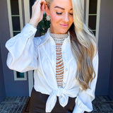 Dripping In Pearls Body Chain Top