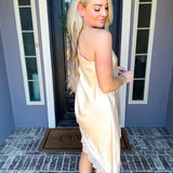 Effortlessly Expensive Off Shoulder Lace Top - Beige