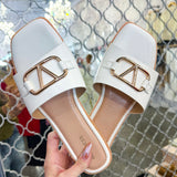 Decadent Flat Sandal - White