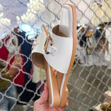Decadent Flat Sandal - White