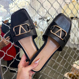 Decadent Flat Sandal - Black