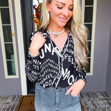 Runway Savage Graphic Blouse