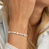 She's So Extra Tennis Bracelet 7.5" - Gold