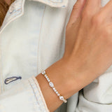 She's So Extra Tennis Bracelet 7.5" - Gold