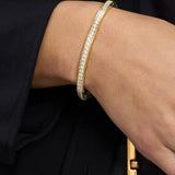 Ashley Pave Cuff 4mm - Gold