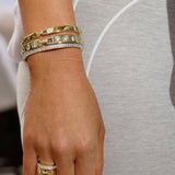 Ashley Pave Cuff 4mm - Gold