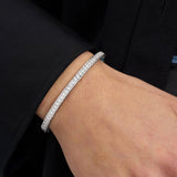 Ashley Pave Cuff 4mm - Silver