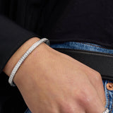 Ashley Pave Cuff 4mm - Silver