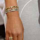 Ashley Pave Cuff 4mm - Silver