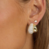 Norah Loves Pavé Double Hoop - Gold