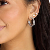 Ashley Lock Hoops 1" - Silver