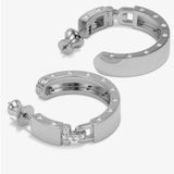 Ashley Lock Hoops 1" - Silver