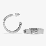 Ashley Lock Hoops 1" - Silver