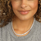 The Queens Tennis Necklace 16" - Silver