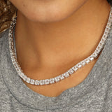 The Queens Tennis Necklace 16" - Silver