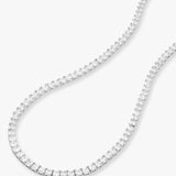 The Queens Tennis Necklace 16" - Silver