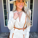 Countryside Chic Belted Blazer