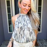 Gallery Girl Abstract Halter Top