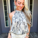 Gallery Girl Abstract Halter Top
