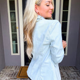 All About Style Denim Blazer