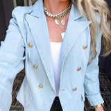 All About Style Denim Blazer